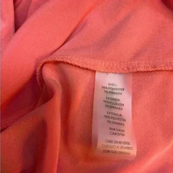 CALVIN KLEIN SLEEVELESS PEACH SPRING BUSINESS CASUAL OFFICE V-NECK TOP SIZE L - Picture 6 of 8